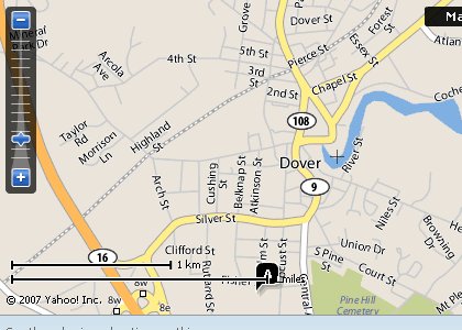 Map to 2 Washington Street, Dover NH 03820